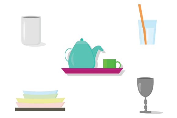 Dining Room Tablewares Graphics & Illustrations Review