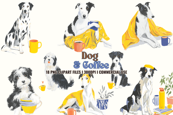 Dog Coffee Cliparts: Graphics & Illustrations Review