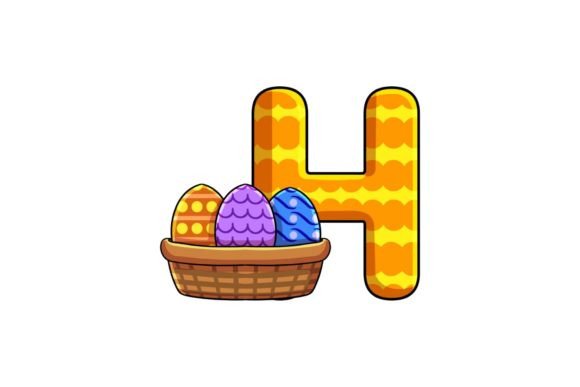 Easter Egg Alphabet H Graphics & Illustrations Review