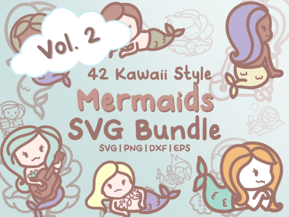 Mermaids Vol. 2: Perfect for Kawaii Branding