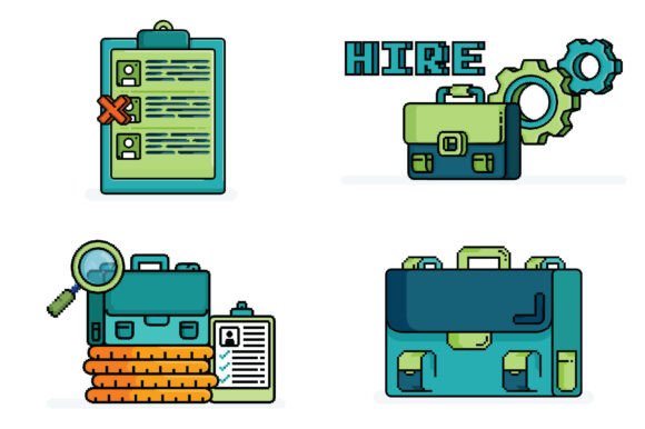 Reviewing Pixel Job Vacancy Illustrations for Graphics
