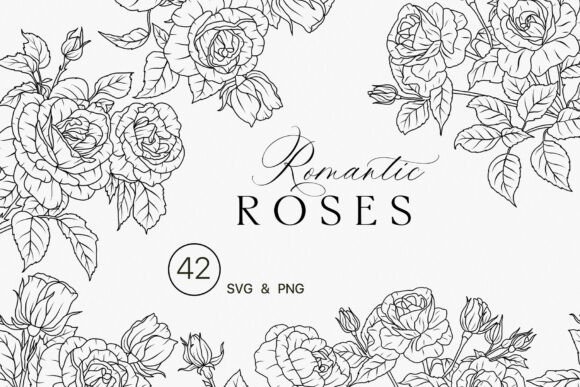 Rose Flower Line Art: A Must-Have for Graphics and Illustrations