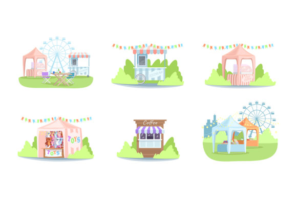 Street Market Stands Graphics & Illustrations Review