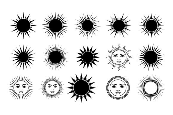 Sun Face Rays SVG Bundle: Graphics & Illustrations Review