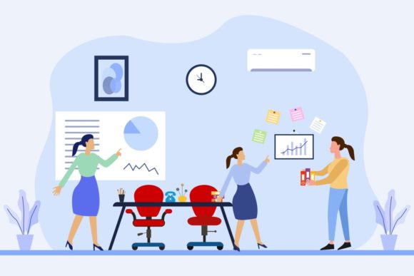 Team Work Office Graphics and Illustrations Review