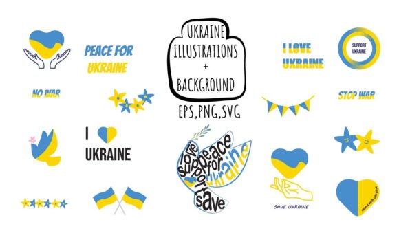 Ukraine Illustrations Background: A Versatile Graphics Set
