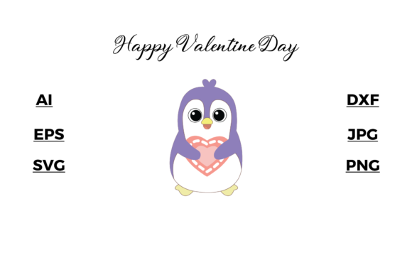 Valentine - Penguin Love: A Charming Embroidery Design