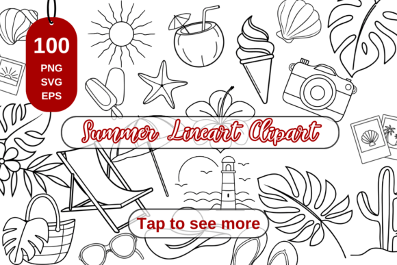Vector Coastal Summer Clipart: A Must-Have for Graphics and Illustrations