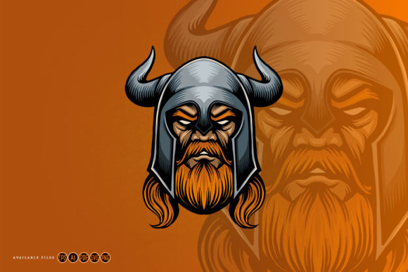 Viking Warrior Helmet Graphics for Creative Projects